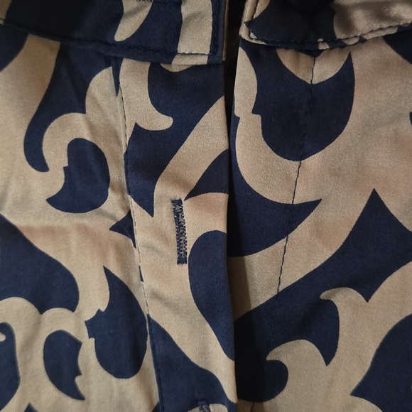 Y2k Bebe Blue and White Silk Top ! - Picture 7 of 8